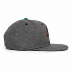 CaliBear Chronic in Gray/Green Dancing Bear Snapback hat, side view