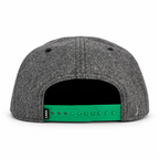 CaliBear Chronic in Gray/Green Dancing Bear Snapback hat, rear view