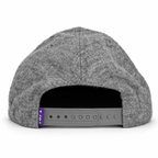 CaliBear Chronic in Grey/Purple Limited Snapback hat, rear view