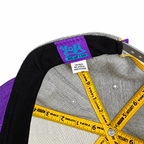 CaliBear Chronic in Grey/Purple Limited Snapback hat, hand-numbered edition detail