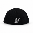 Bay Waters Whale black and silver fitted hat, rear view