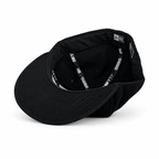 Bay Waters Whale black and silver fitted hat, interior view