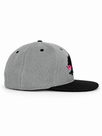 CaliBear and Salmon gray and black limited edition fitted hat — side