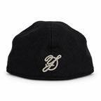 CaliBear and Salmon fitted hat, rear Yofi embroidery