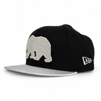 CaliBear and Salmon fitted hat, right three-quarter view