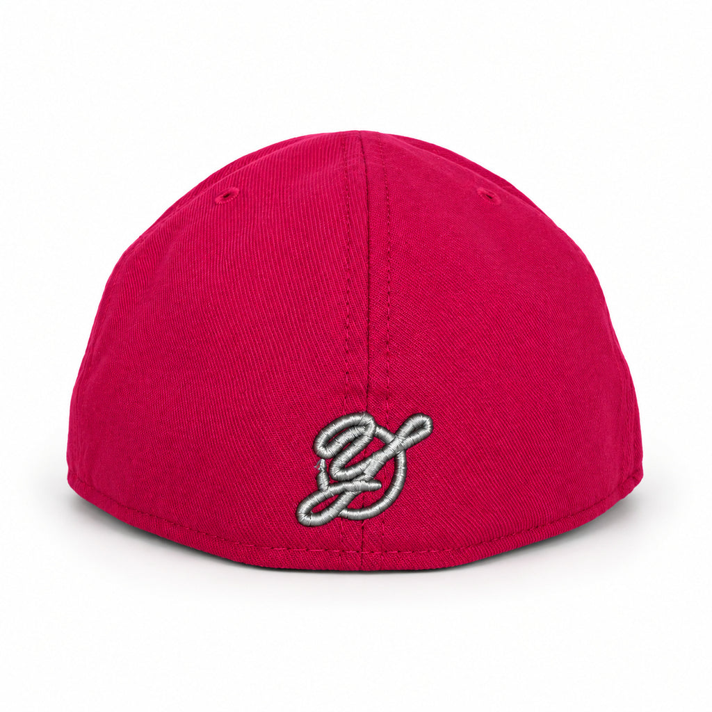 Pink California Quail New Era 59FIFTY fitted hat, back view
