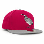 Pink California Quail New Era 59FIFTY fitted hat, three quarter view