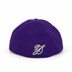 Purple California Quail New Era 59FIFTY fitted hat, back view