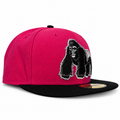 Silverback pink and black fitted hat, three-quarter view