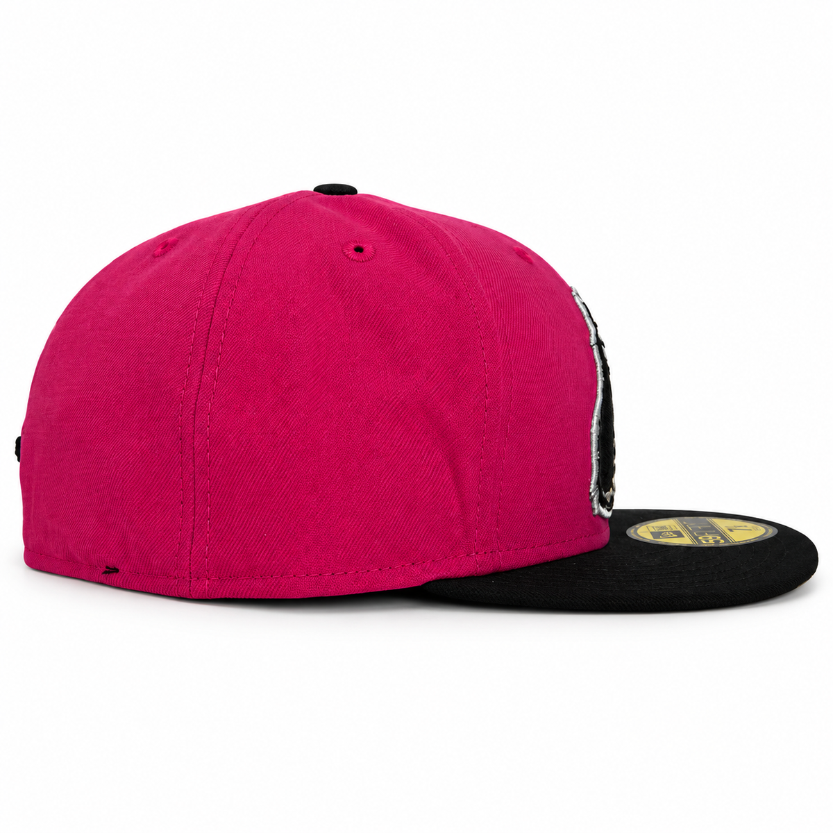 Silverback pink and black fitted hat, side view