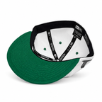 White and green Telegraph Hill Parrot fitted hat interior