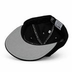 Black-on-black corduroy Yofi fitted hat, interior angle view