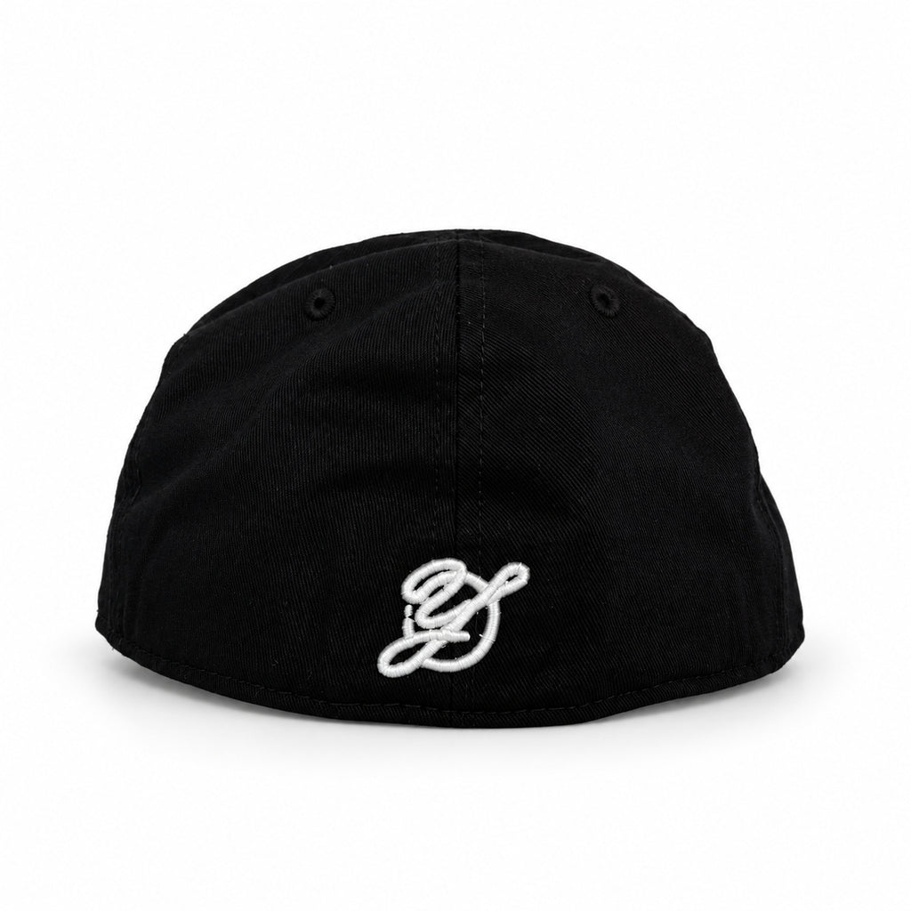 Black Dove New Era 59FIFTY fitted hat, back view
