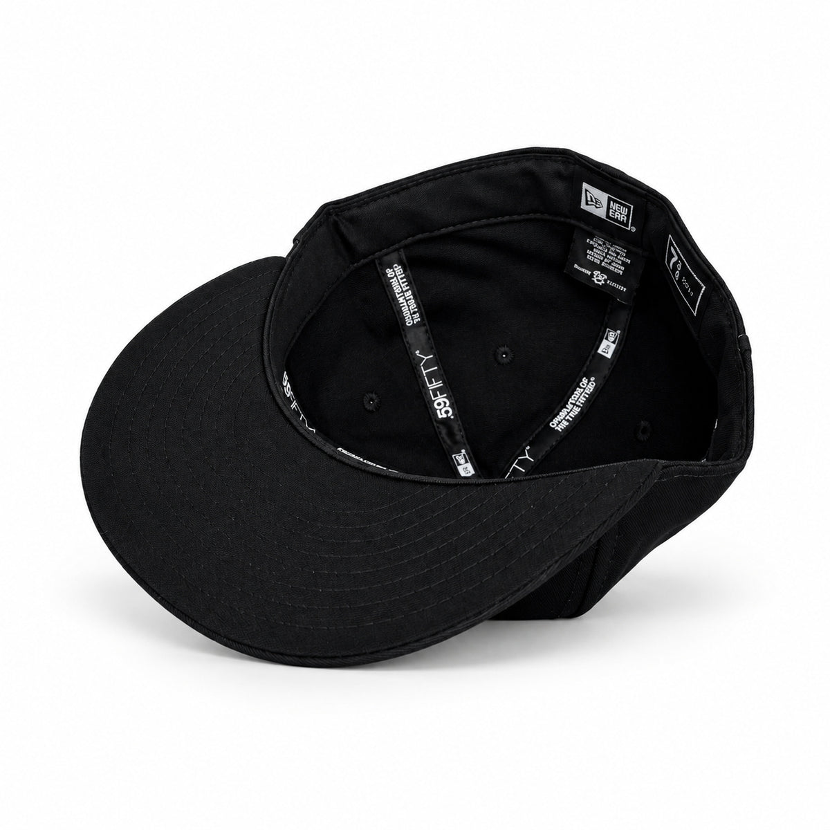 Black Dove New Era 59FIFTY fitted hat, interior view
