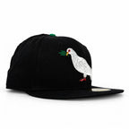 Black Dove New Era 59FIFTY fitted hat, three quarter view