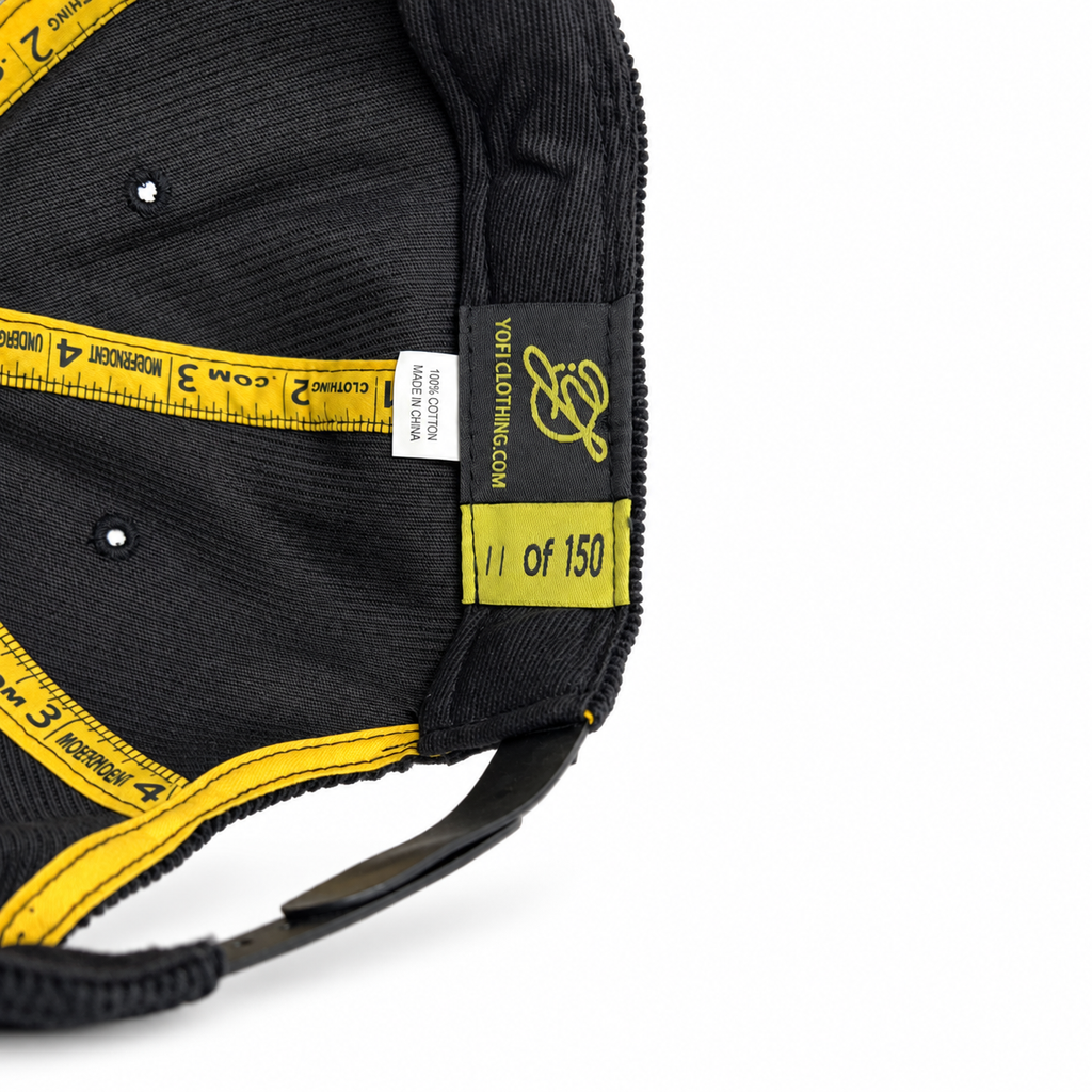 The Seal of San Francisco corduroy snapback — label detail
